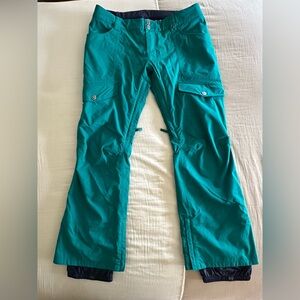 Burton Snow Pants, Snowboard, Women’s, Large, Green, Teal